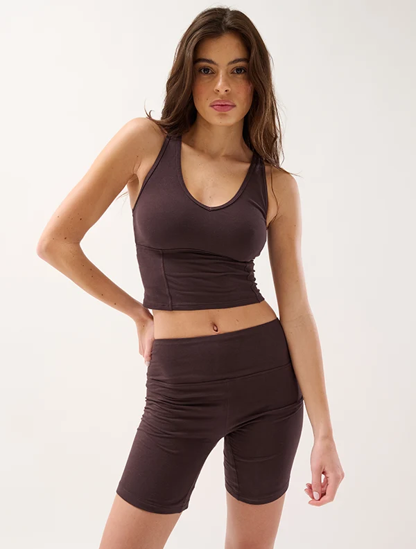 Short Jaya - Coton Bio - Dark-Taupe