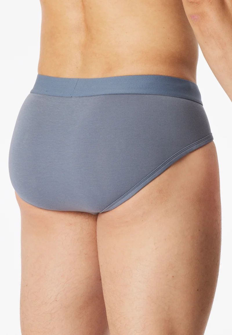 Slip Feinripp mit Eingriff 2er-Pack Blau - Rib Essentials