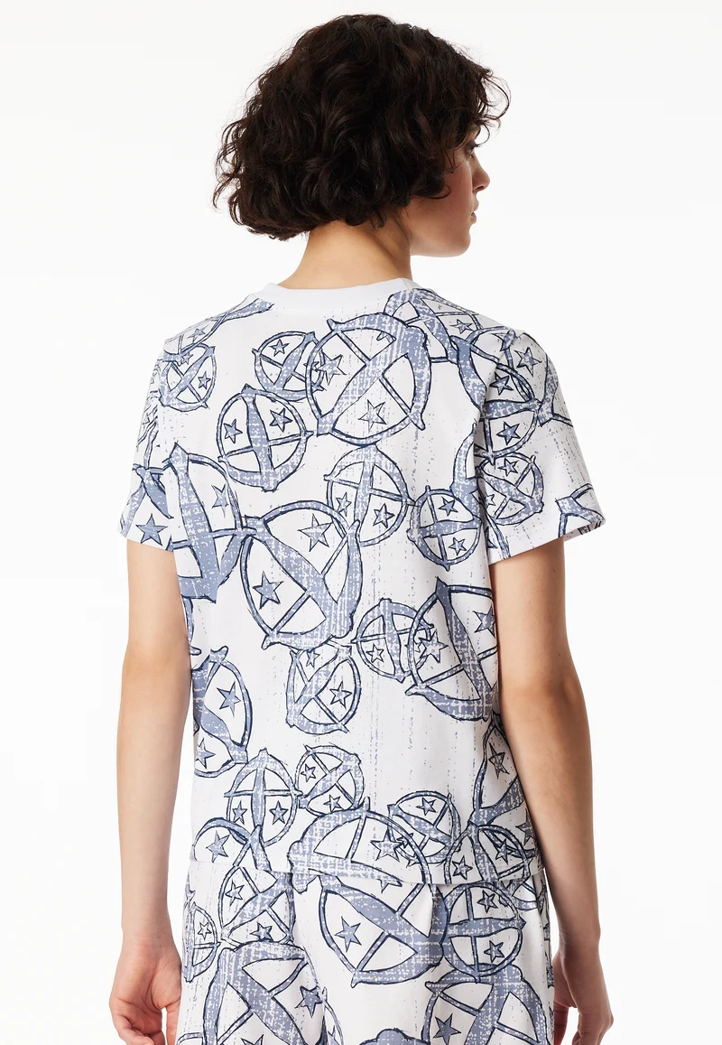 T-Shirt Weiss gemustert - SCHIESSER 150 Years