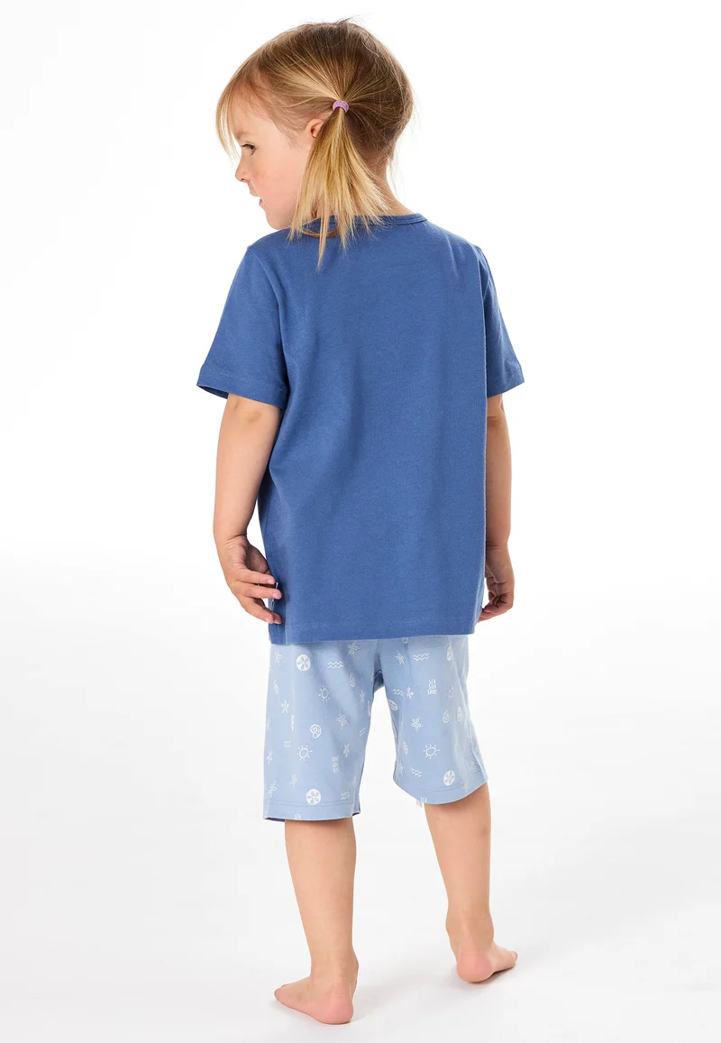Schlafanzug kurz Blau gemustert - Kids Nightwear
