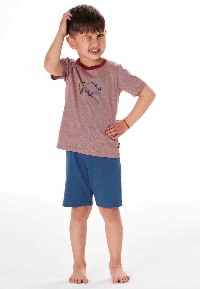 Schlafanzug kurz Blau/Rot - Kids Nightwear