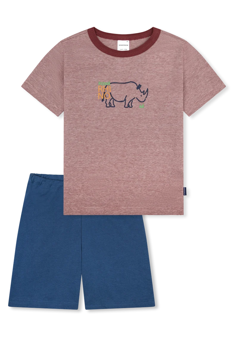 Schlafanzug kurz Blau/Rot - Kids Nightwear