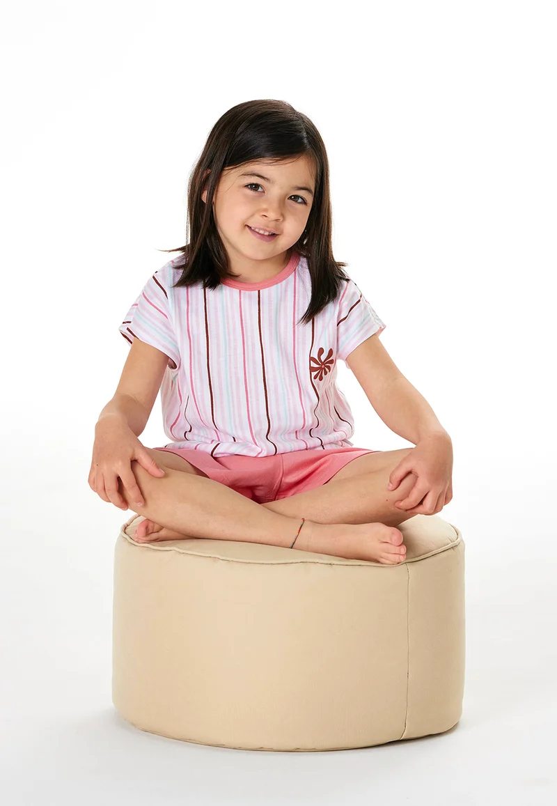 Schlafanzug kurz Bunt gestreift - Kids Nightwear