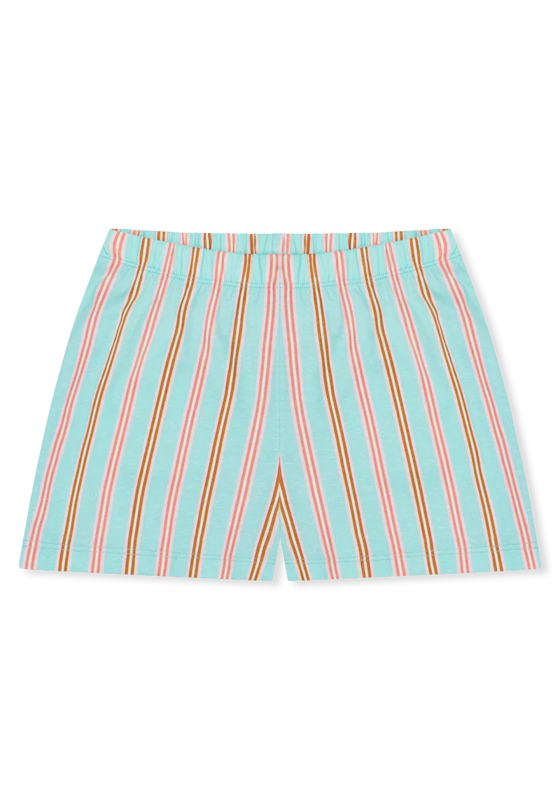 Schlafanzug kurz Weiss/Blau gestreift - Teens Nightwear
