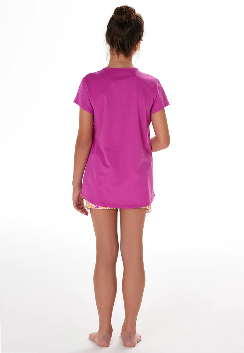Schlafanzug kurz Pink gemustert - Nightwear