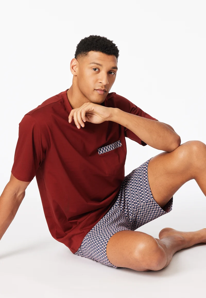 Schlafanzug kurz Bunt gemustert - Comfort Nightwear