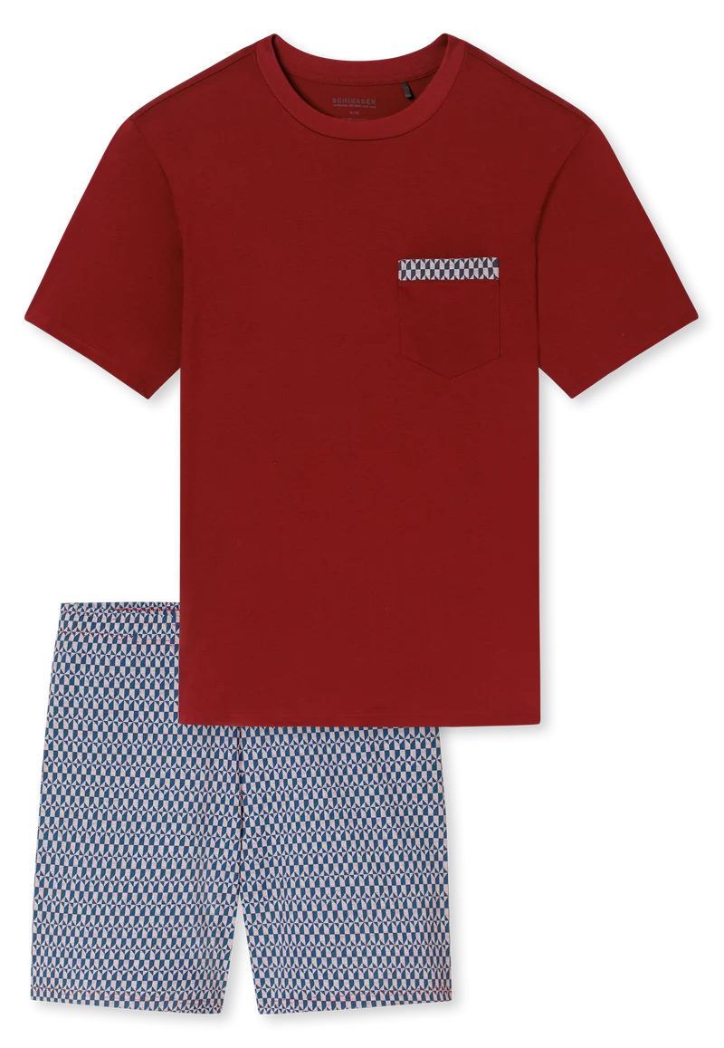 Schlafanzug kurz Bunt gemustert - Comfort Nightwear