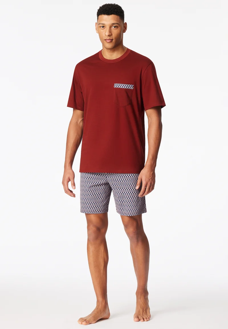 Schlafanzug kurz Bunt gemustert - Comfort Nightwear