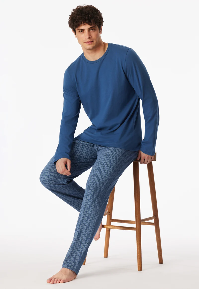 Schlafanzug Blau gemustert - Casual Essentials