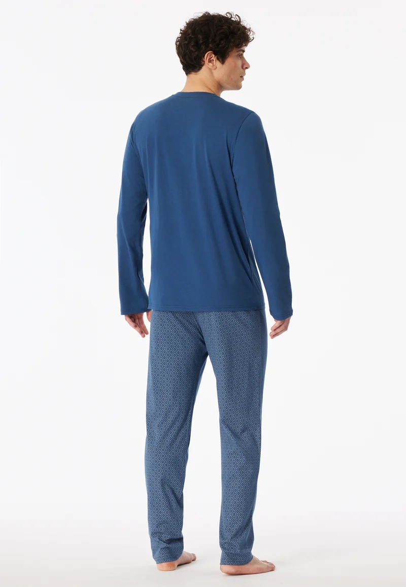Schlafanzug Blau gemustert - Casual Essentials