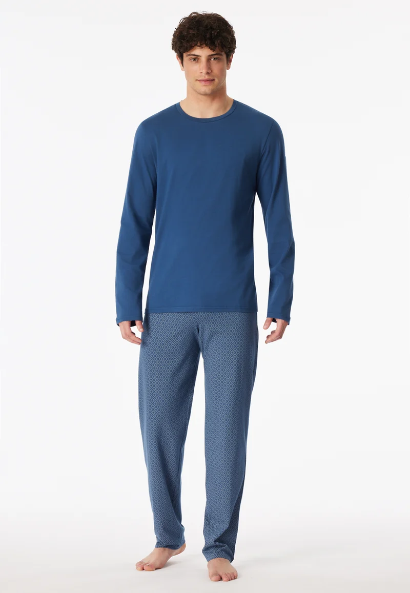 Schlafanzug Blau gemustert - Casual Essentials