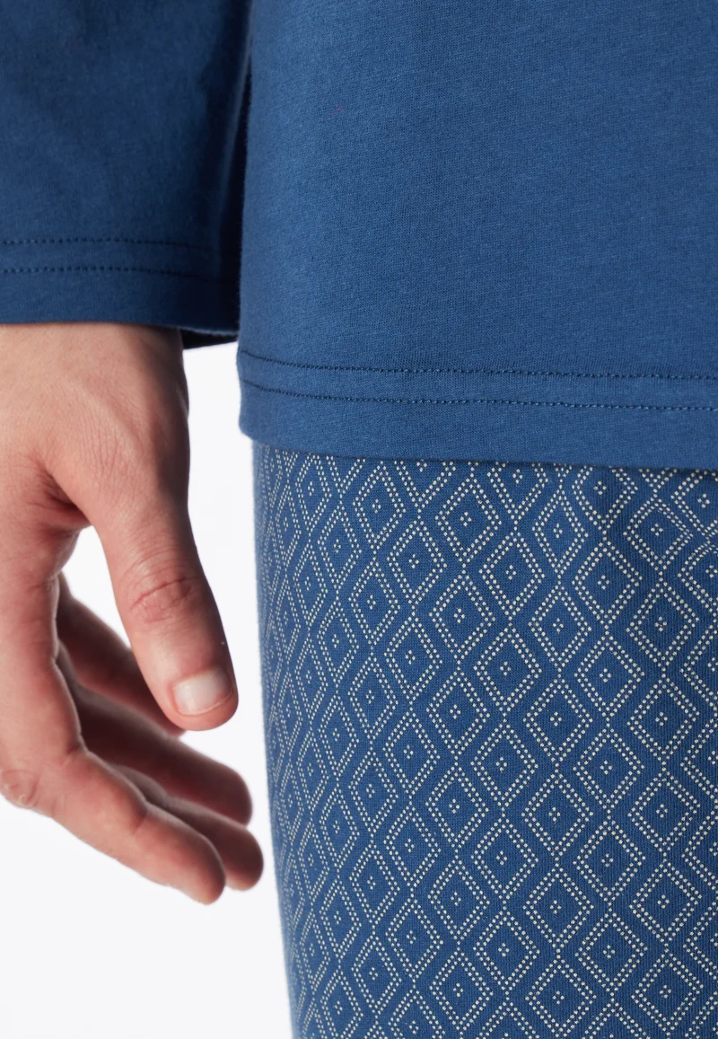Schlafanzug Blau gemustert - Casual Essentials