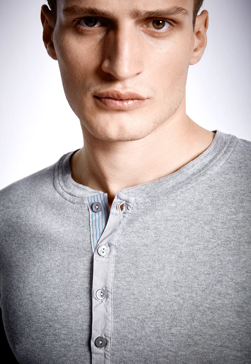 Shirt Feinripp Grau - Revival Karl-Heinz