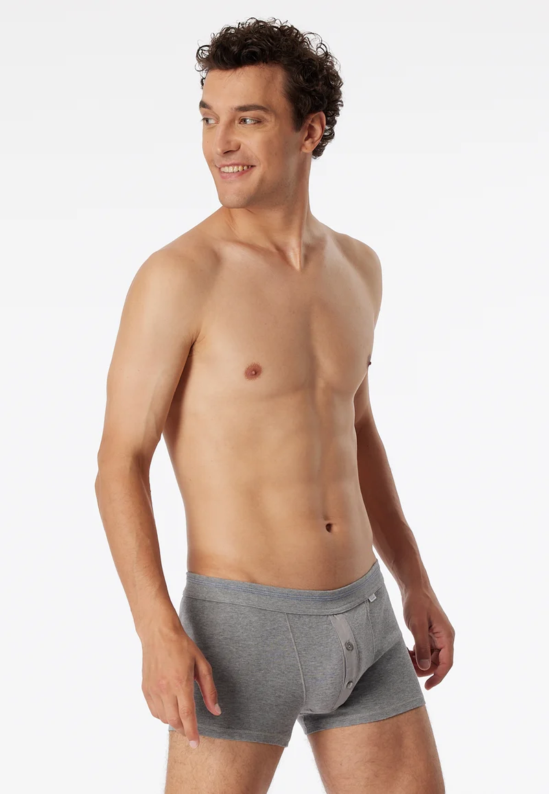 Enge Boxershorts Feinripp Grau - Revival Karl-Heinz