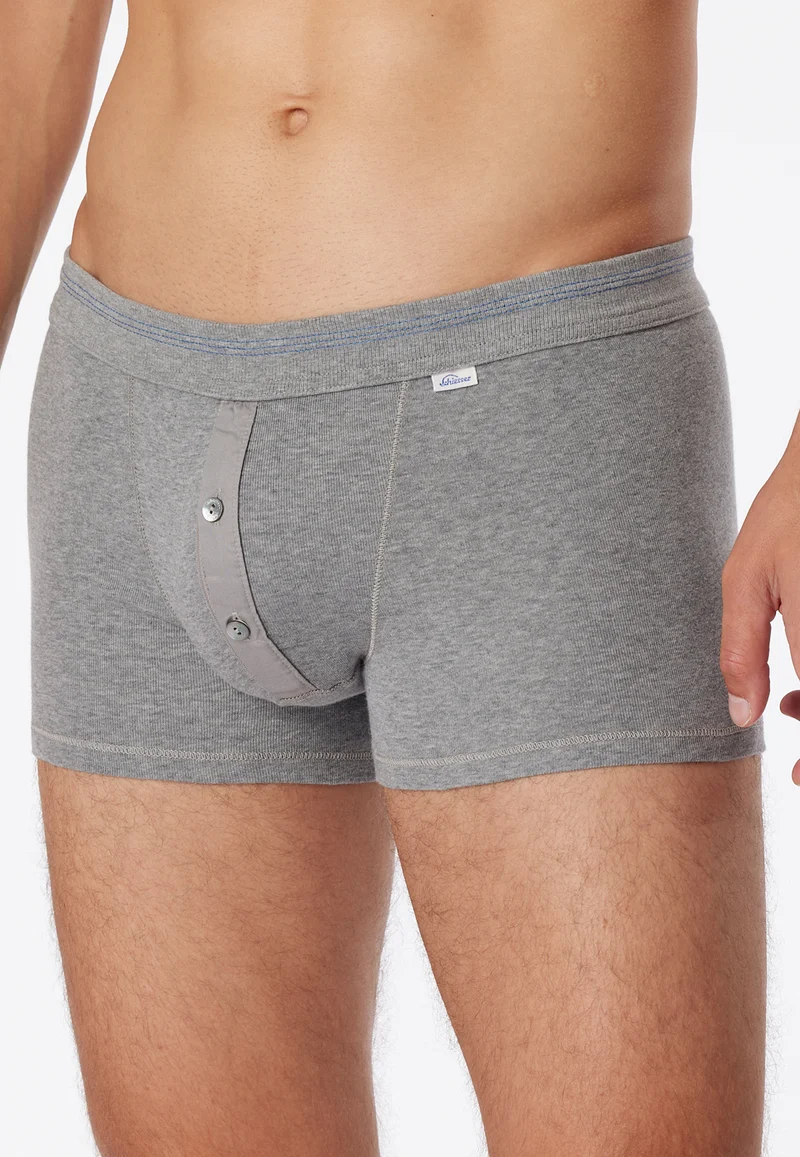 Enge Boxershorts Feinripp Grau - Revival Karl-Heinz