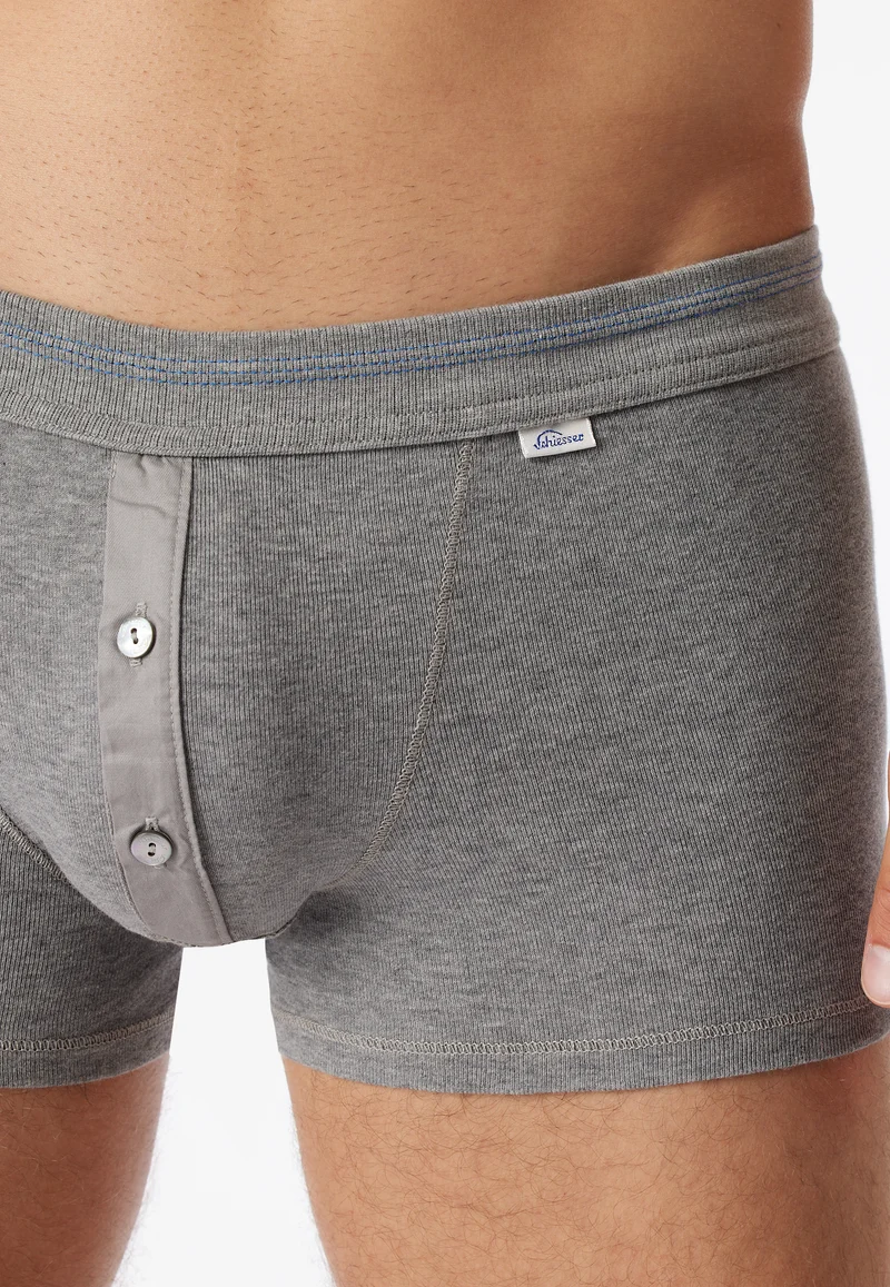 Enge Boxershorts Feinripp Grau - Revival Karl-Heinz