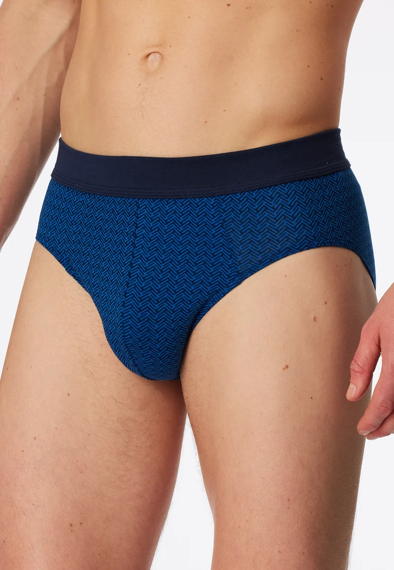 Slip Blau gemustert - Comfort Fit