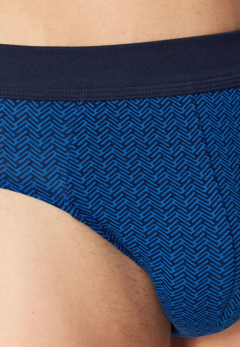 Slip Blau gemustert - Comfort Fit