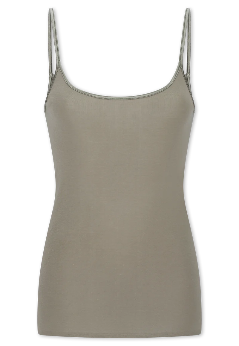 Unterhemd Feinripp Oliv - Luxury