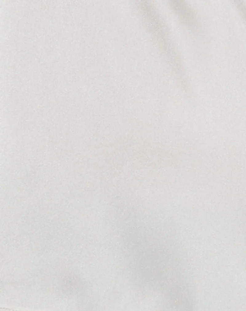 Nobara Longline Halterneck Top in Jacquard Ivory