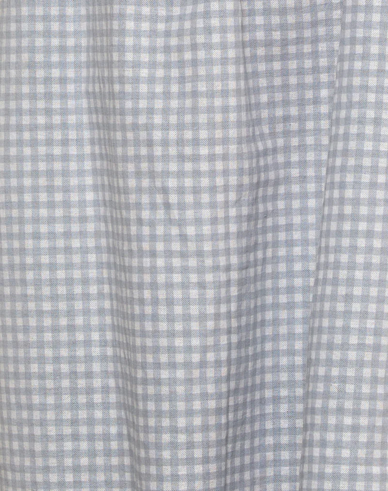 Robe Kamalani en mini vichy bleu et gris
