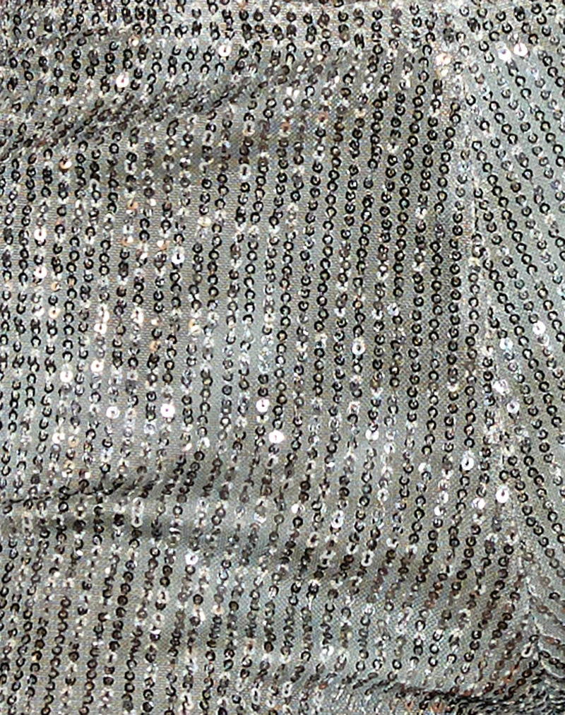 Short Erna en gris vert pailleté
