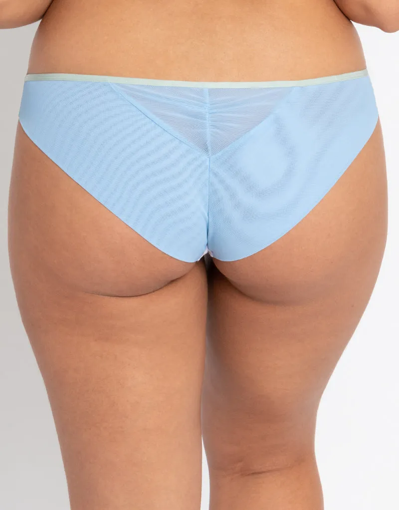 Curvy Kate Emboost Brazilian Brief Blue/Lilac