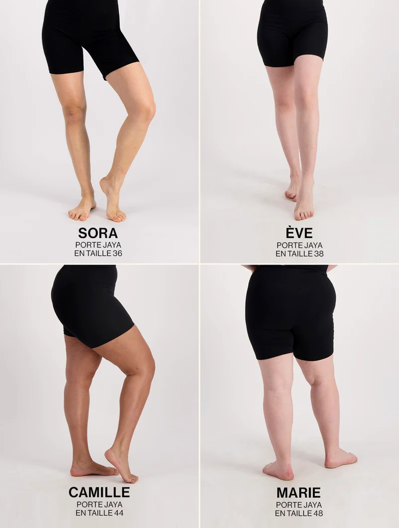 Short Jaya - Coton Bio - Noir-Ebène