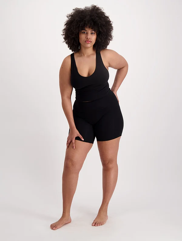 Short Jaya - Coton Bio - Noir-Ebène