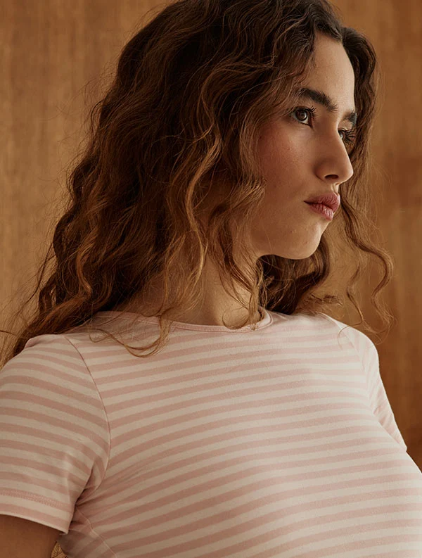 Nobratop® Zia - Coton Bio - Pink-Stripes