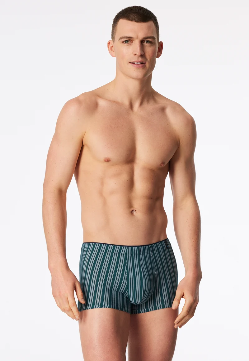 Enge Boxershorts Petrol gestreift - Long Life Soft