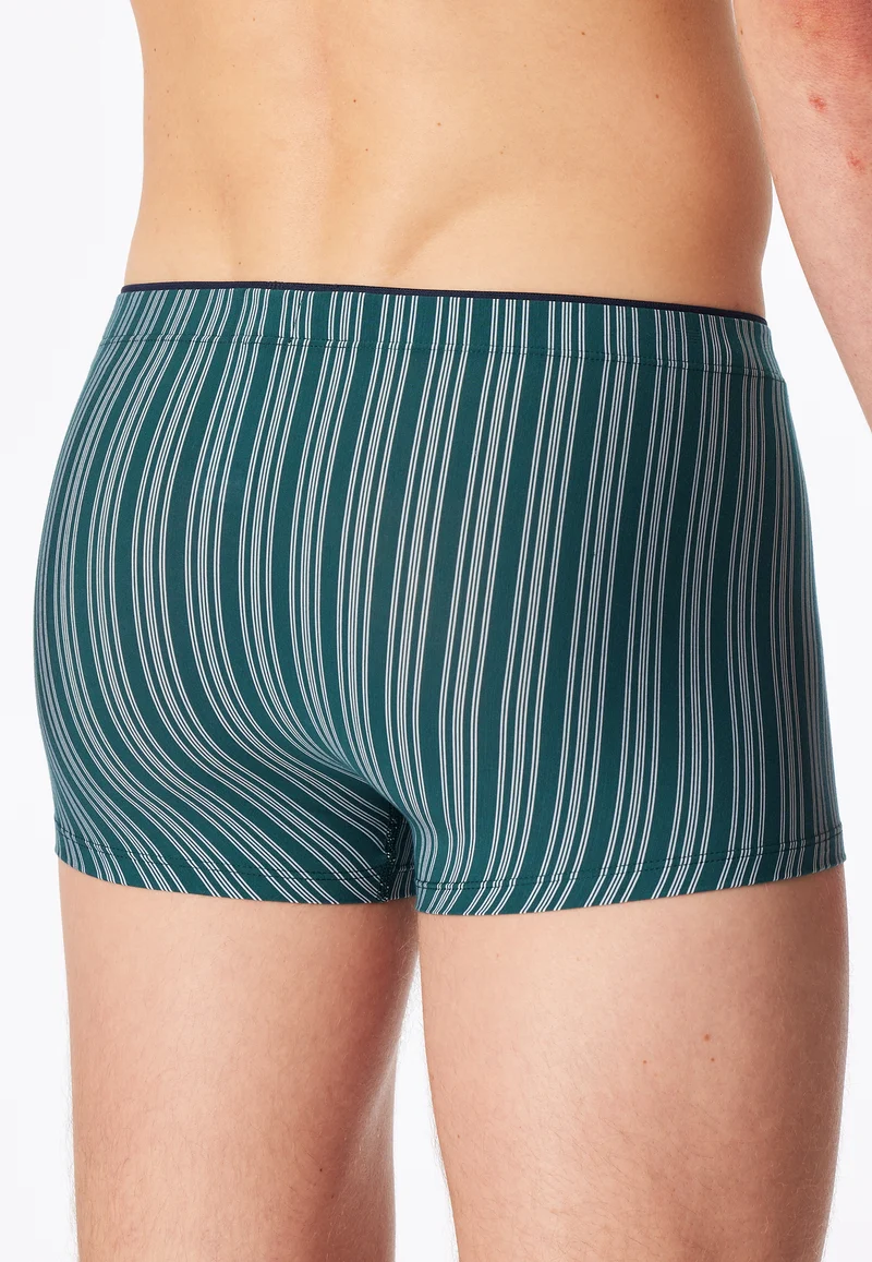 Enge Boxershorts Petrol gestreift - Long Life Soft