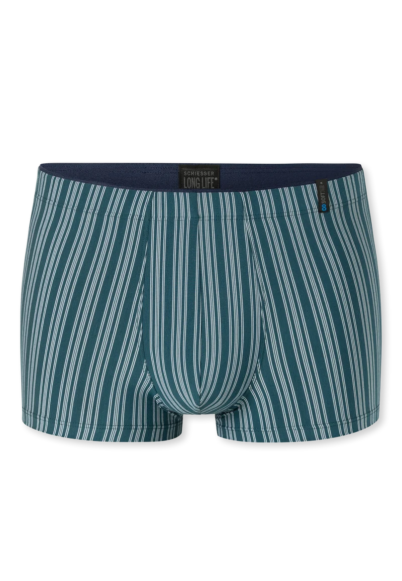 Enge Boxershorts Petrol gestreift - Long Life Soft