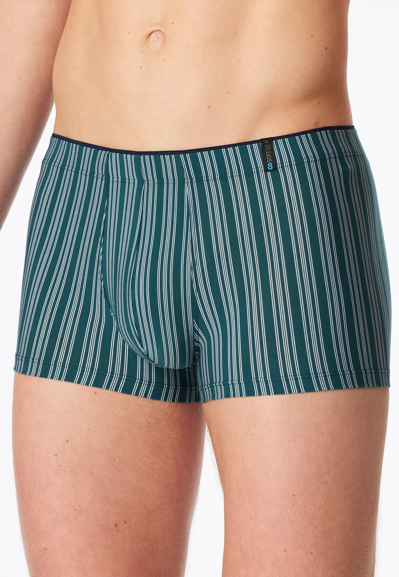 Enge Boxershorts Petrol gestreift - Long Life Soft
