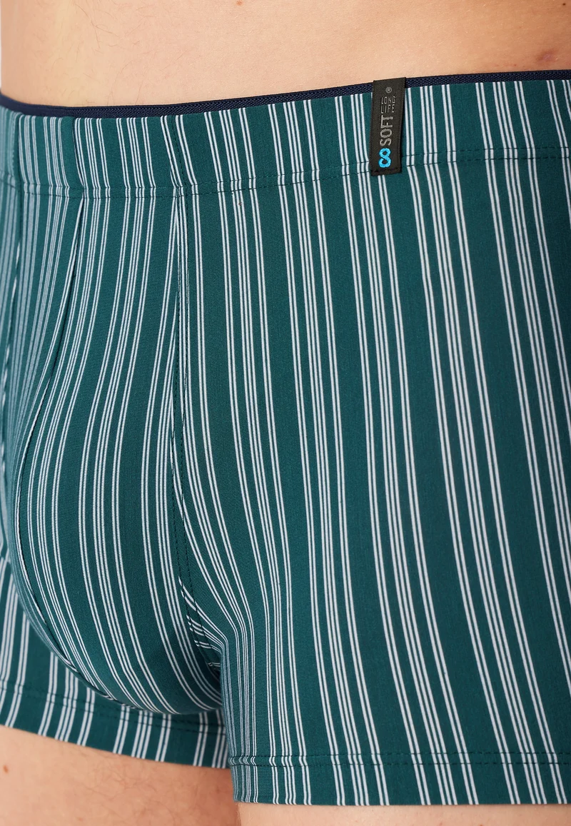 Enge Boxershorts Petrol gestreift - Long Life Soft