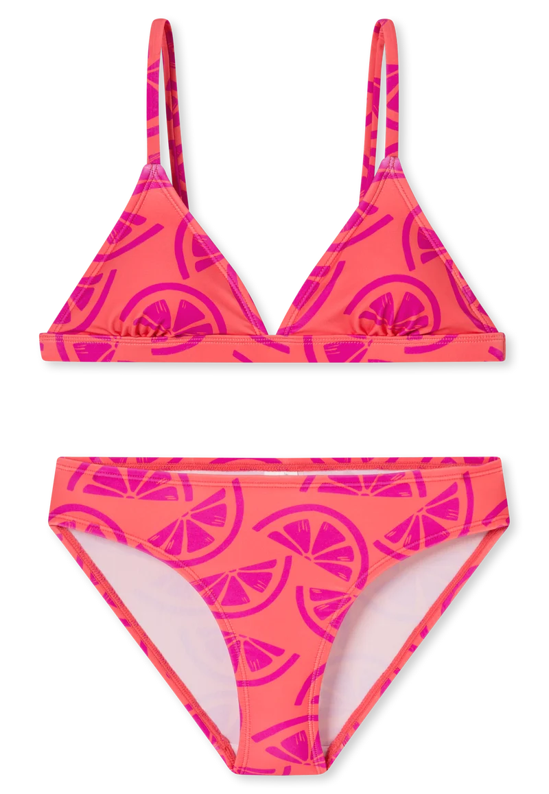 Bikini Orange/Pink gemustert - Aqua