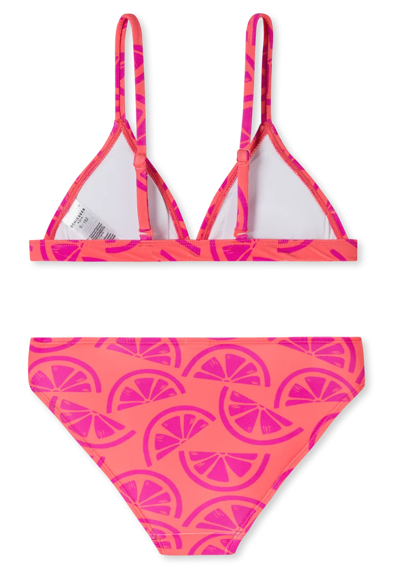Bikini Orange/Pink gemustert - Aqua
