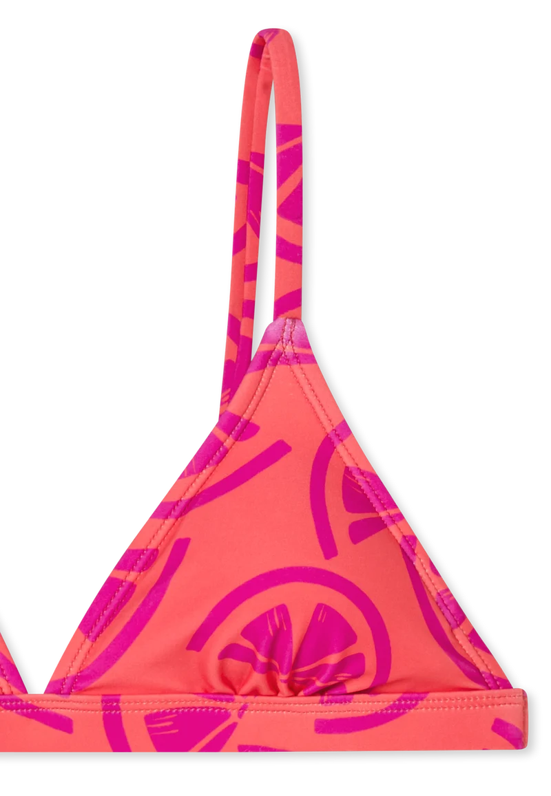 Bikini Orange/Pink gemustert - Aqua