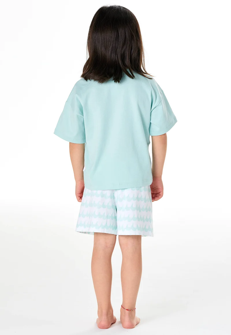Schlafanzug kurz Blau gemustert - Kids Nightwear