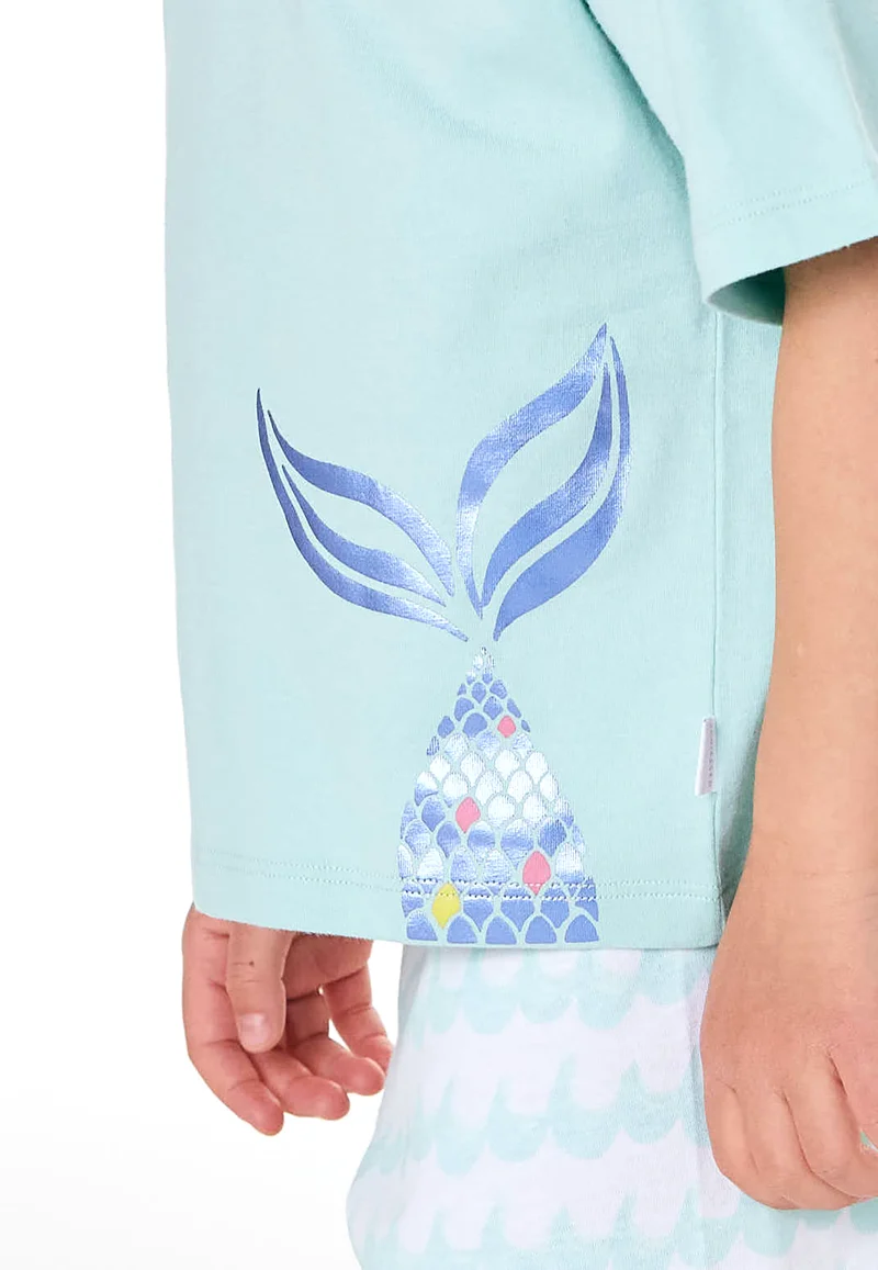 Schlafanzug kurz Blau gemustert - Kids Nightwear