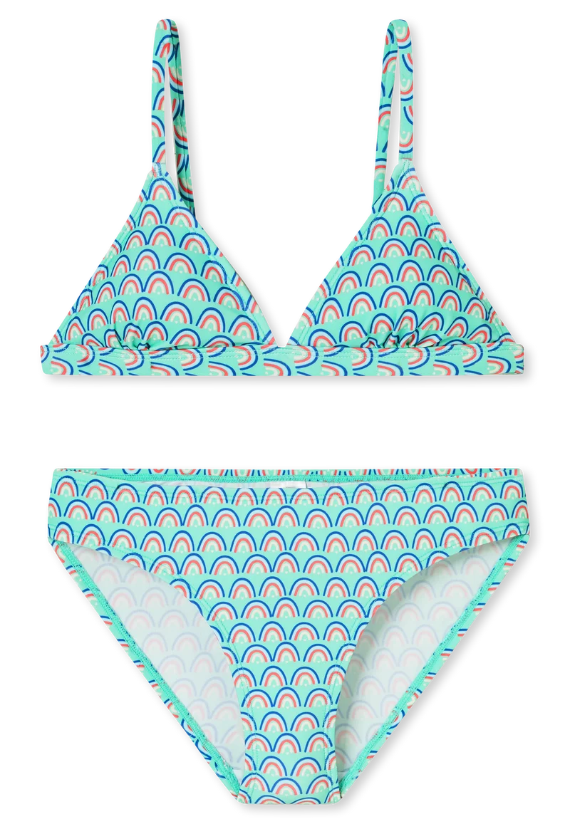 Bikini Blau gemustert - Aqua
