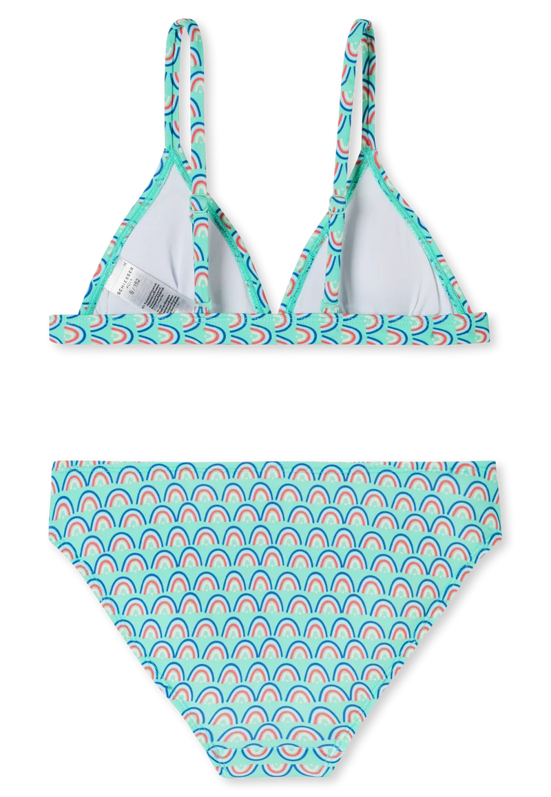 Bikini Blau gemustert - Aqua