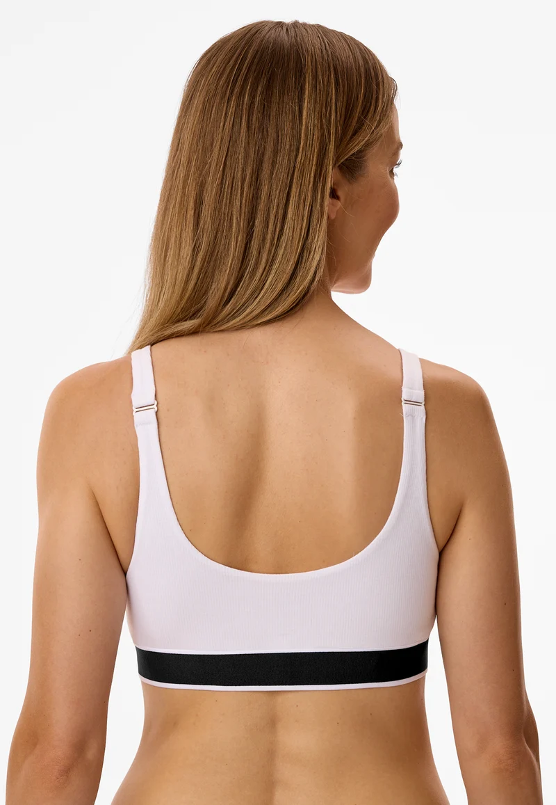 Bustier Doppelripp Weiss - Pure Rib