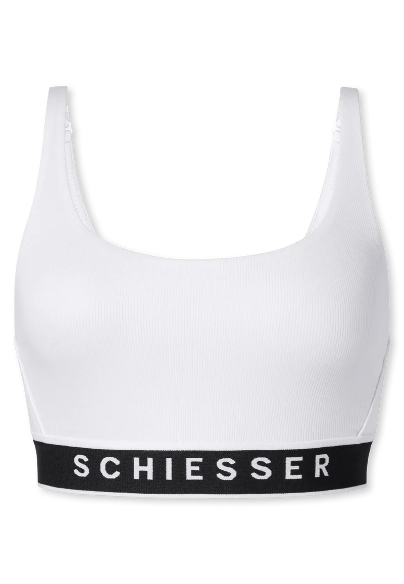 Bustier Doppelripp Weiss - Pure Rib