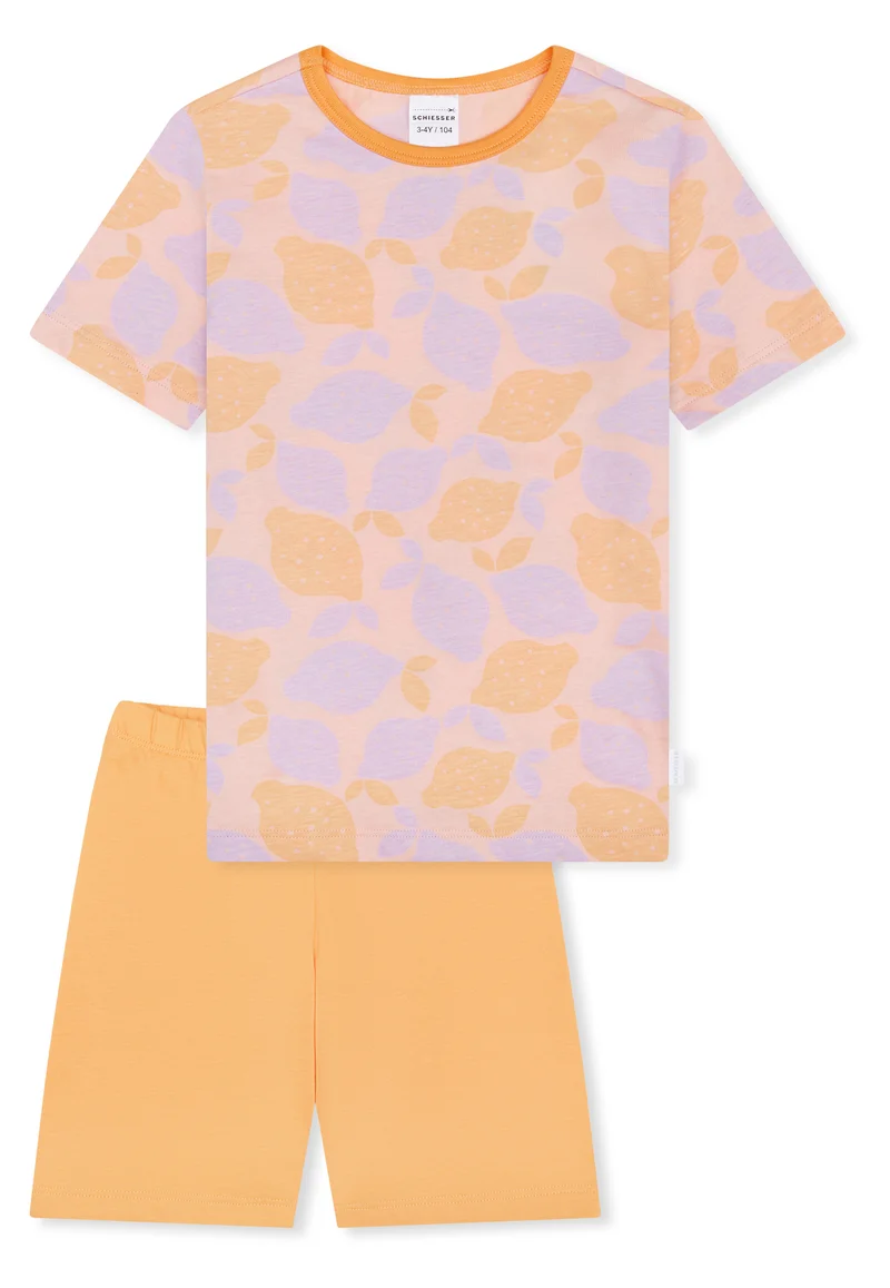 Schlafanzug kurz Orange/Lila gemustert - Kids Nightwear