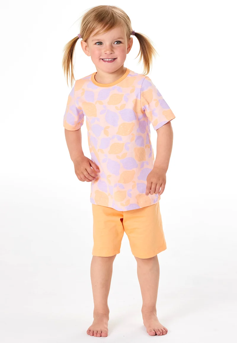 Schlafanzug kurz Orange/Lila gemustert - Kids Nightwear