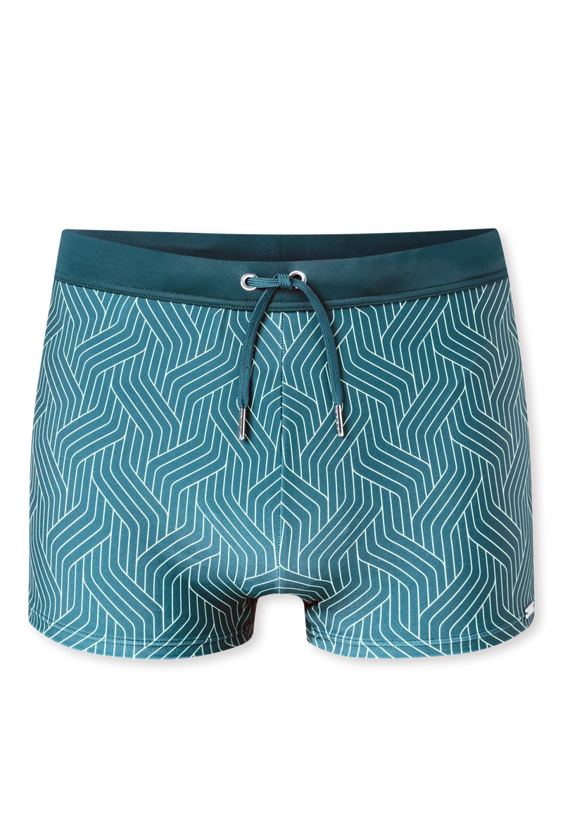 Badehose Blau gemustert - Aqua