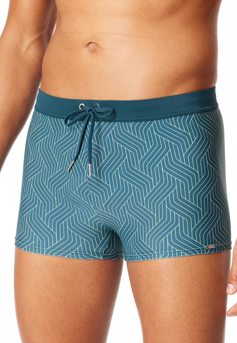Badehose Blau gemustert - Aqua