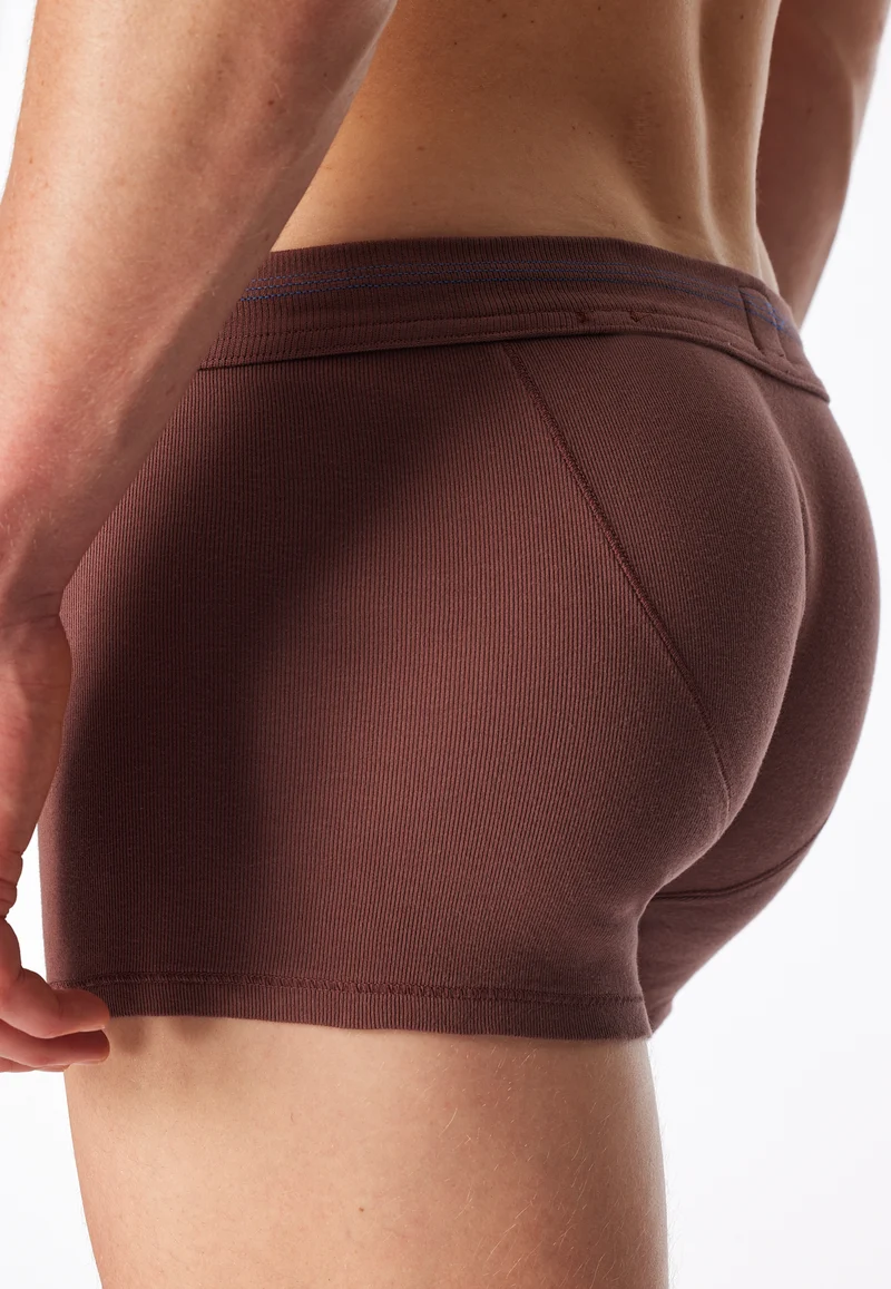 Enge Boxershorts Feinripp mit Knopfleiste Rost - Revival Karl-Heinz