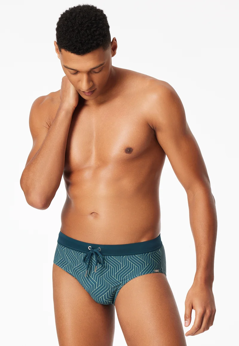 Badehose Blau gemustert - Aqua
